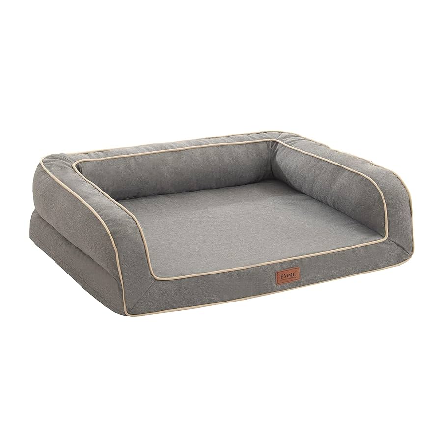 EMME 犬用ベッド グレーXLsize Amazon | EMME 犬 ベッド 清掃しやすい 防水 ペットベッド
